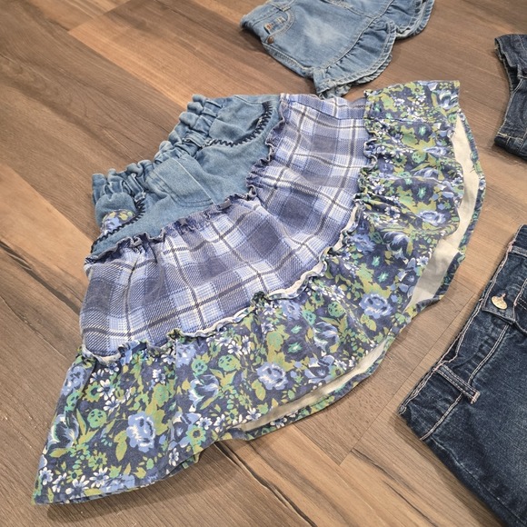 Girls Denim Jean Dress Jumper Skirt Lot Mixed Vintage To Modern Size 3T - 6X - Picture 11 of 16